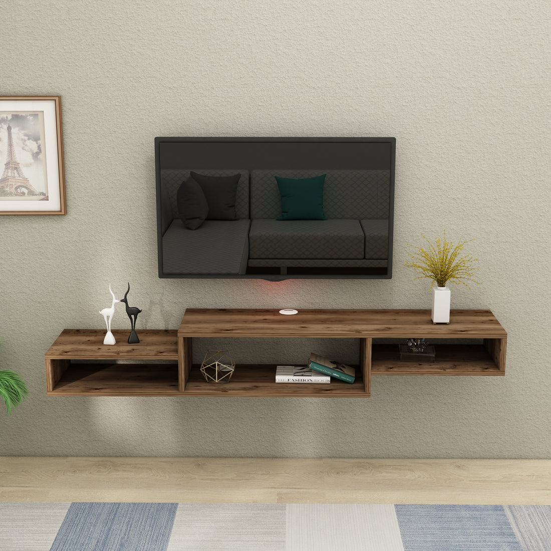 How to select Wall Mounted Manufactured Wood Floating TV Stand for your Home and Office