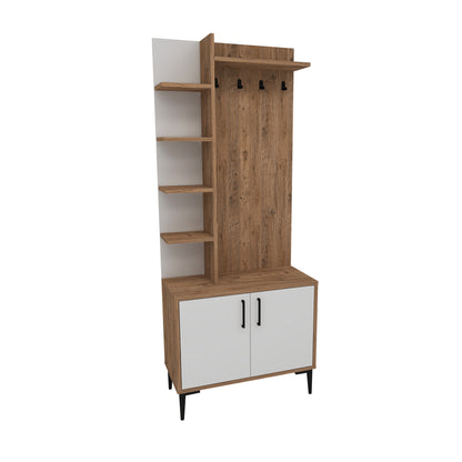 Lefteris Hallway Coat Rack with Shelves