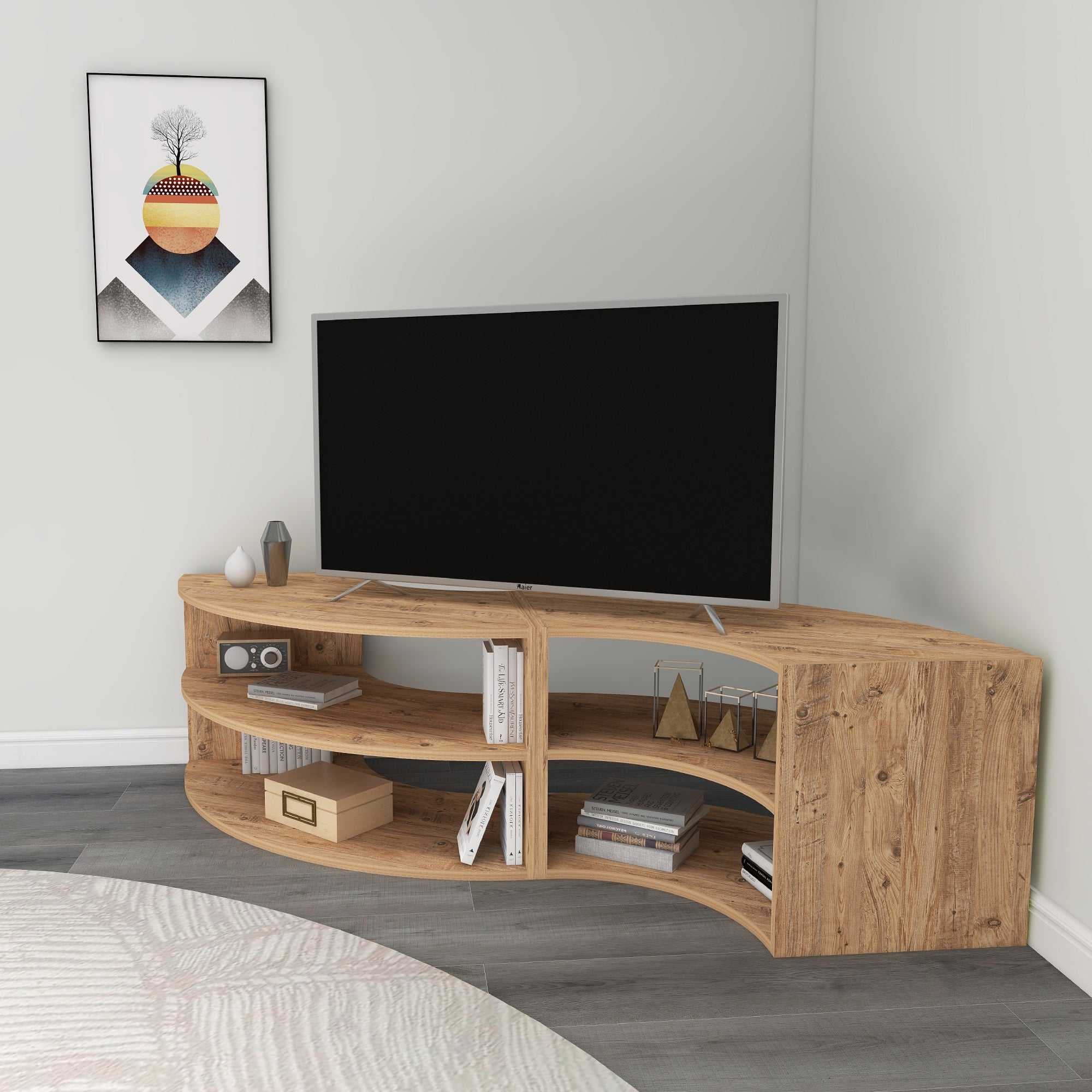 Extended corner deals tv unit