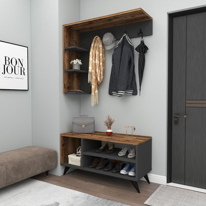 Hallway Coat Rack with Shelves Cassia