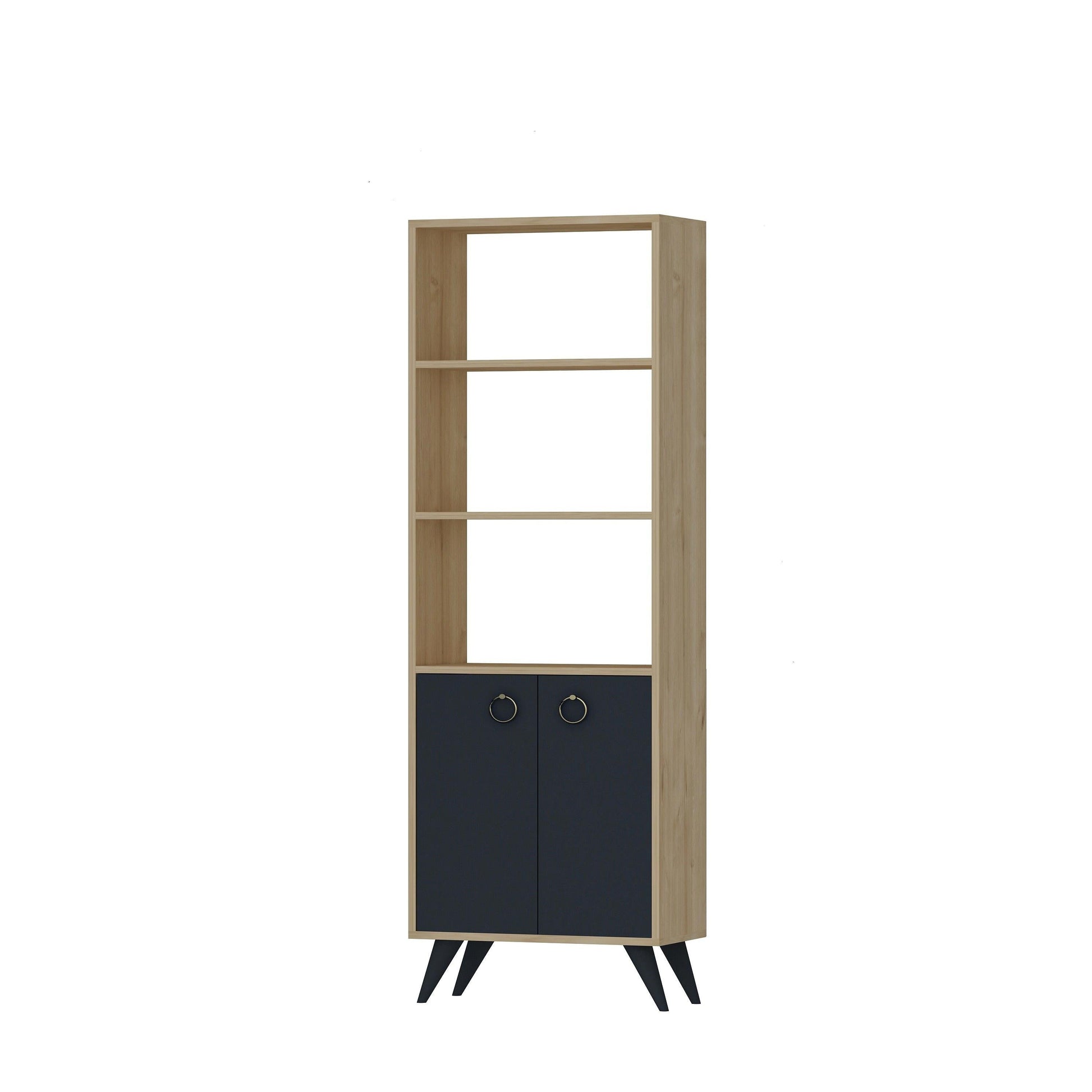 Ariana Bookcase with Cabinets and Shelves - Destina Home