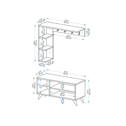 Hallway Coat Rack with Shelves Cassia