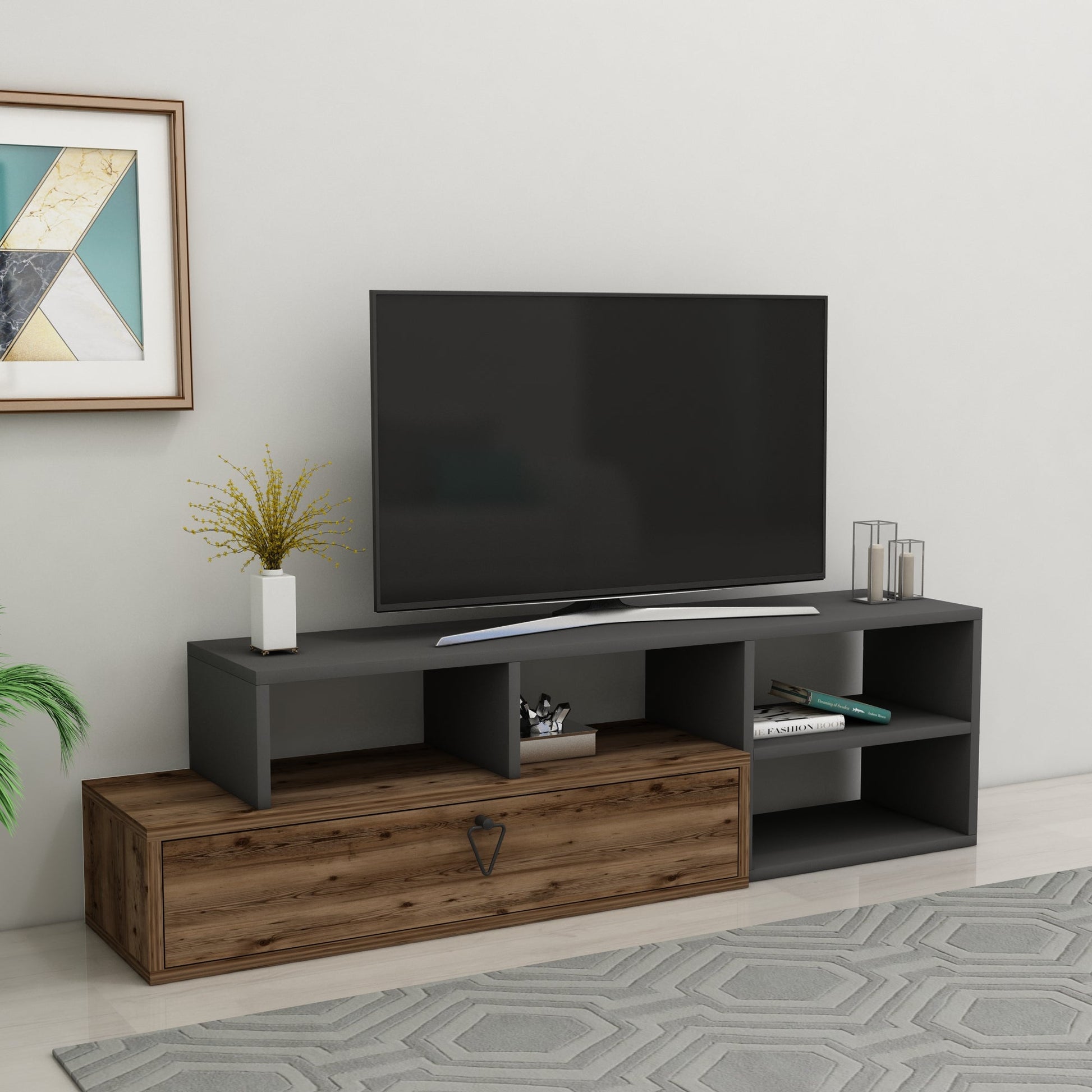 TV Stand, Media Console, TV cabinet, Wooden TV Stand, Media Stand, TV Lowboard, Entertainment Center, Wood TV Unit, TV Board, TV Table, Media Center, Living Room, Furniture