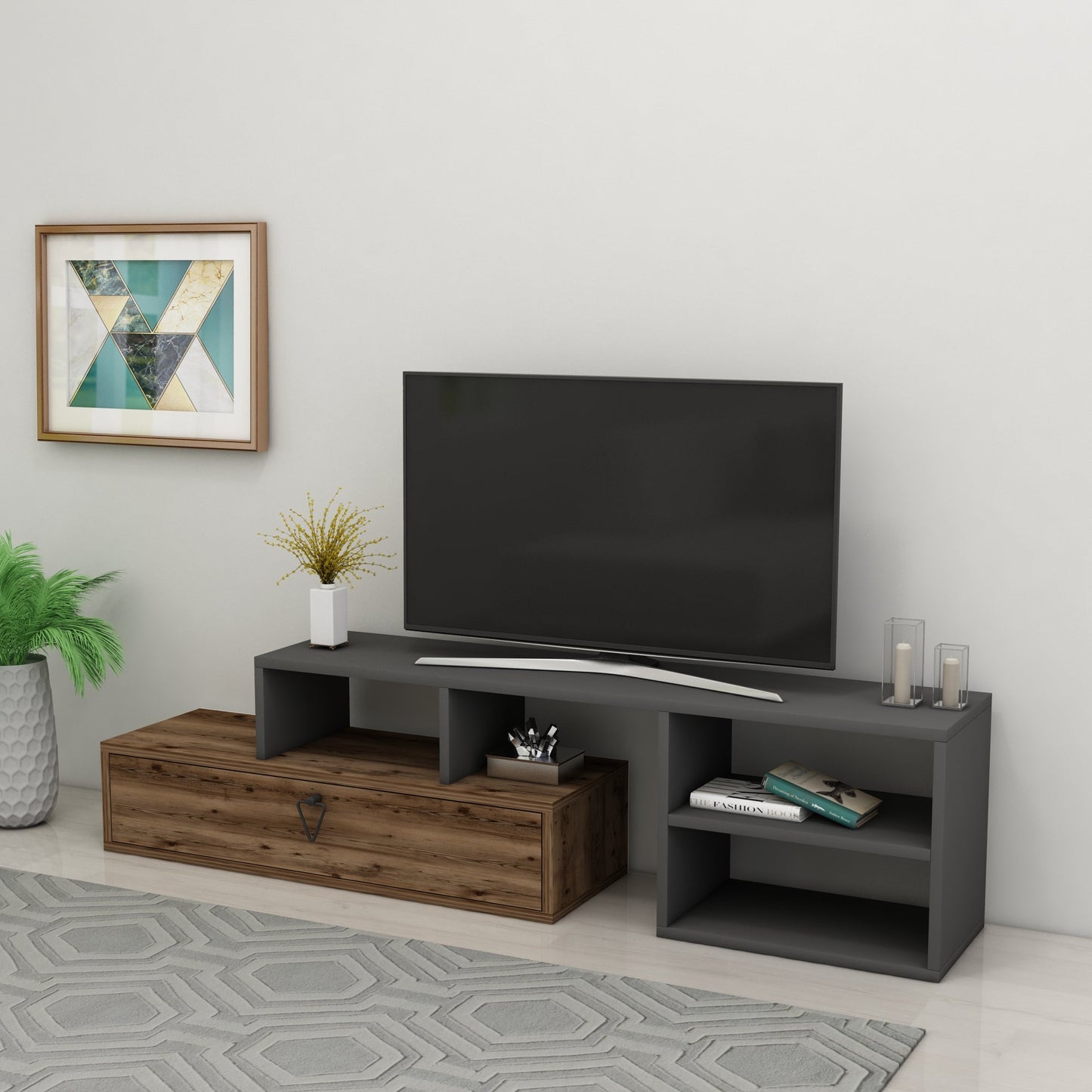 TV Stand, Media Console, TV cabinet, Wooden TV Stand, Media Stand, TV Lowboard, Entertainment Center, Wood TV Unit, TV Board, TV Table, Media Center, Living Room, Furniture