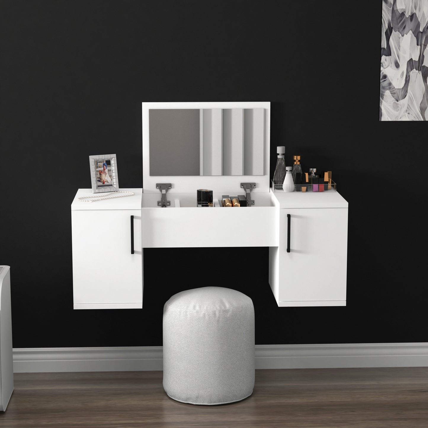 Wall Mounted Makeup Vanity Table with Mirror Marie