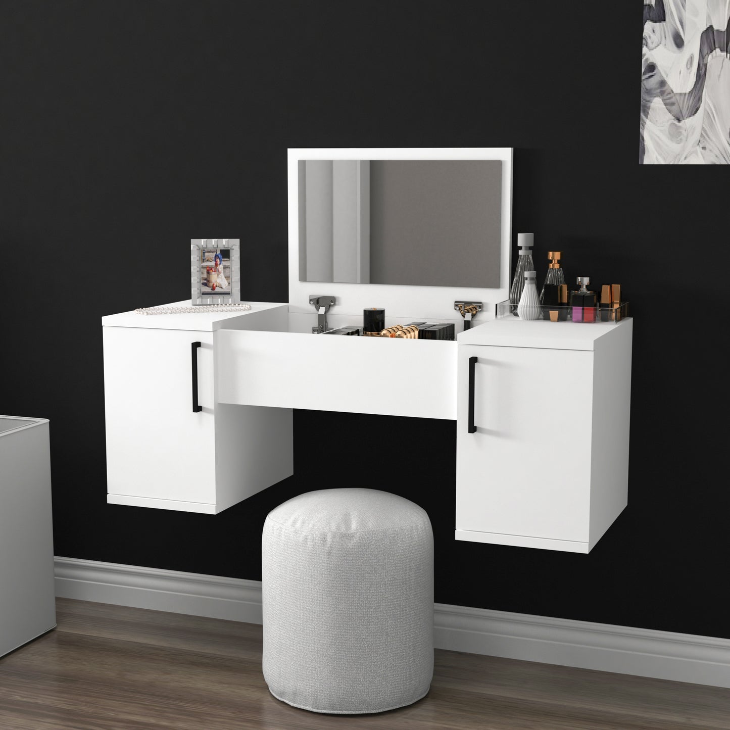 Wall Mounted Makeup Vanity Table with Mirror Marie